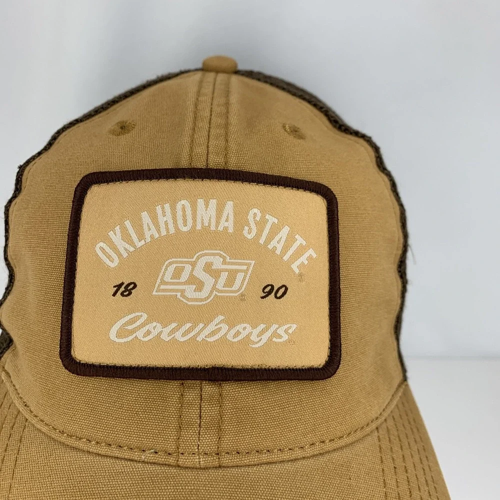 Oklahoma State OSU Cowboys Hat Brown Captivating Adjustable Snapback Mesh Cap